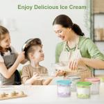 4 Pack BPA-Free Pint Containers for Ninja Creami