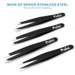 Professional Stainless Steel Tweezers Set for Brows