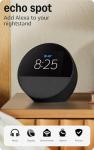 Smart Alarm Clock with Alexa - Echo Spot Black