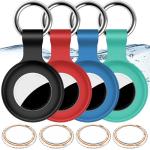 4-Pack Waterproof AirTag Holders with Keychain