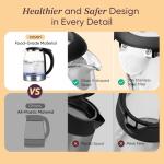 Cosori 1.7L Glass Electric Kettle - No Plastic