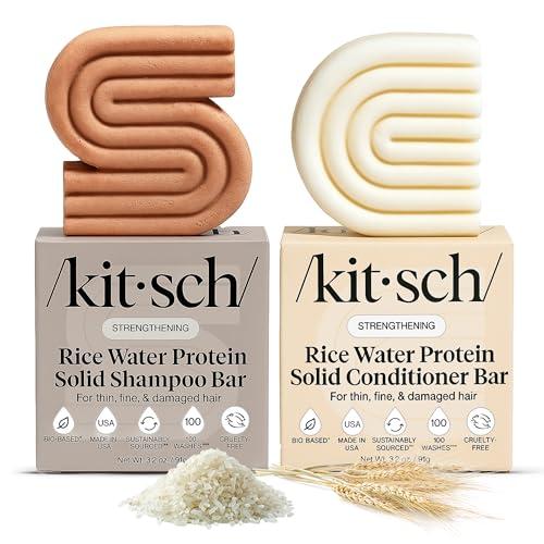 Kitsch Rice Water Shampoo and Conditioner Bar Set