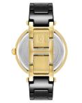 Anne Klein Black Ceramic Bracelet Watch with Diamonds