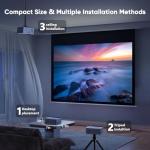 TMY 1080P Mini Bluetooth Projector with Screen