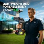 Powerful Cordless Leaf Blower with Dual Batteries