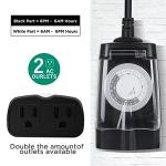 G-Homa 24 Hour Waterproof Outdoor Timer Outlet