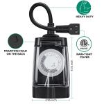 G-Homa 24 Hour Waterproof Outdoor Timer Outlet