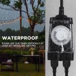 G-Homa 24 Hour Waterproof Outdoor Timer Outlet