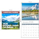 2026 National Parks Wall Calendar for Nature Lovers