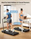 THERUN 2-in-1 Foldable Walking Pad Treadmill