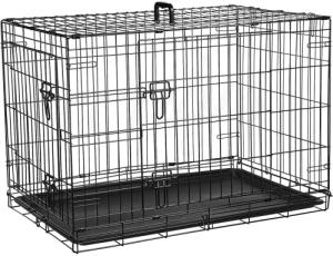 Cardys Small Black Dog Crate with Easy Clean Tray