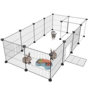 HOMIDEC 14-Panel Pet Playpen and Rabbit Run