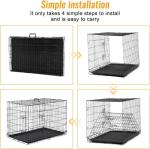 24-Inch Folding Dog Crate with Removable Tray