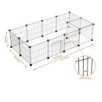 HOMIDEC 14-Panel Pet Playpen and Rabbit Run