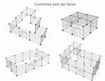 HOMIDEC 14-Panel Pet Playpen and Rabbit Run