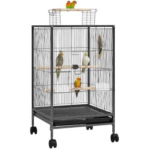 Yaheetech 89.5cm Open-Top Bird Cage with Stand