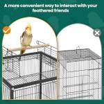 Yaheetech 89.5cm Open-Top Bird Cage with Stand