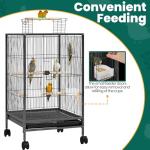 Yaheetech 89.5cm Open-Top Bird Cage with Stand