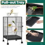 Yaheetech 89.5cm Open-Top Bird Cage with Stand