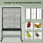 Yaheetech Outdoor Parrot Aviary with Rolling Stand