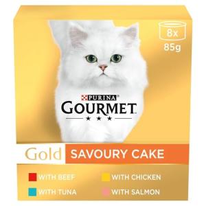GOURMET Gold Savoury Wet Cat Food Variety 8x85g