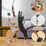 Interactive Cat Toy with 5 Feather Accessories