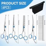 6-Piece Curved Dog Grooming Scissors Set