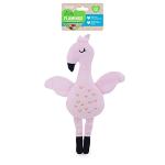 Eco-Friendly Plush Flamingo Dog Toy with Squeaker