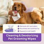 Pet Cleaning Deodorizing Wipes for Dogs & Cats