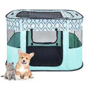 Portable Foldable Pet Playpen for Dogs and Cats
