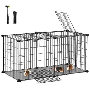 SONGMICS Large Small Animal Cage with Easy Access