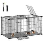 SONGMICS Large Small Animal Cage with Easy Access