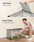 SONGMICS Large Small Animal Cage with Easy Access