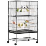PawHut Large Grey Bird Cage with Stand