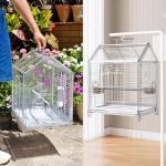 Portable 20.5-Inch Bird Cage for Small Birds