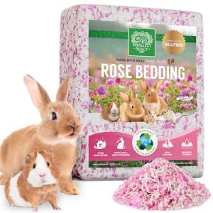 Natural Paper Bedding with Rose Petals for Pets