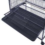 Large Black Bird Cage with Rolling Stand