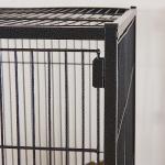 Large Black Bird Cage with Rolling Stand