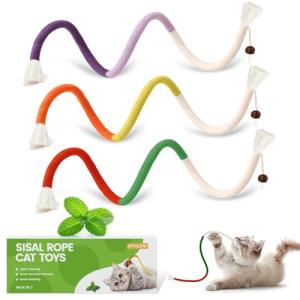Catnip Chew Rope Toys for Interactive Play - 3 Pack