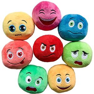 TONGKTAI Soft Plush Dog Chew Balls - 8 Pack