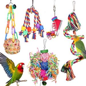 Colorful Chew and Forage Toys for Birds