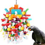Colorful Wooden Bird Chewing Toys for Parrots