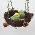 Natural Rattan Bird Swing for All Sizes