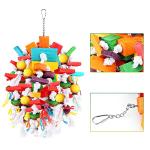 Colorful Wooden Bird Chewing Toys for Parrots