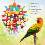 Colorful Wooden Bird Chewing Toys for Parrots
