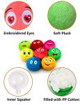 TONGKTAI Soft Plush Dog Chew Balls - 8 Pack