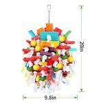 Colorful Wooden Bird Chewing Toys for Parrots