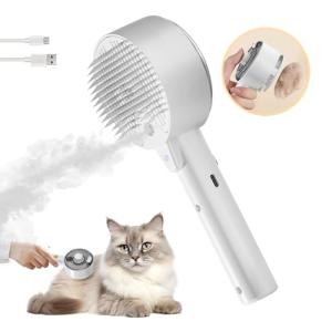 Cat Steam Brush and Defur Comb for Grooming