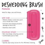 Bugalugs Gentle Deshedding Brush for Pets