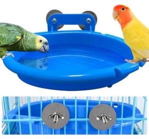 Cage Bird Bath Tub and Feeder for Budgies